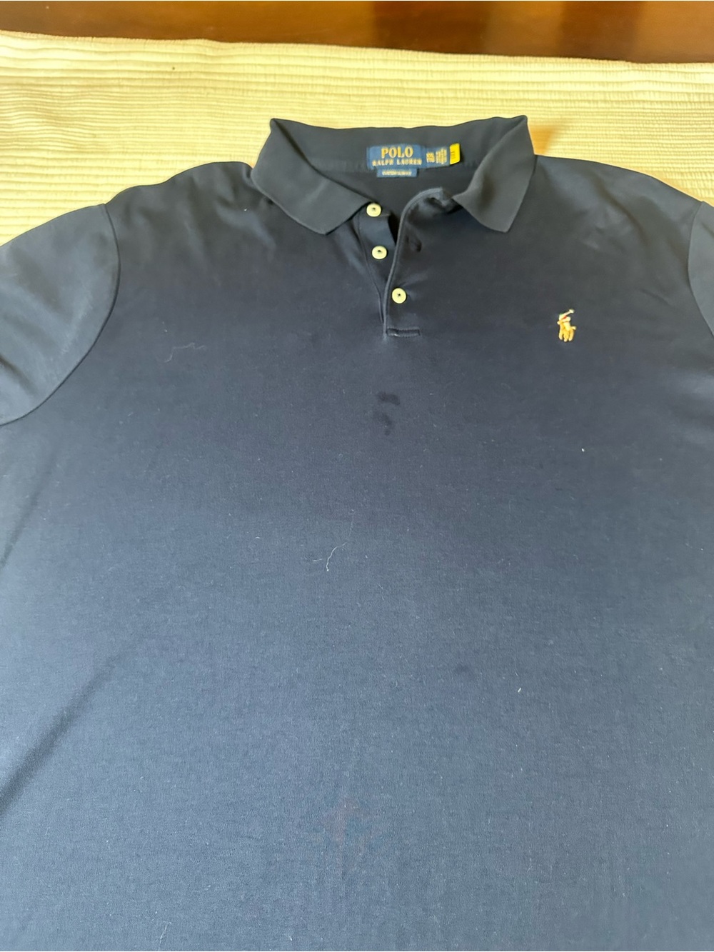 Ralph Lauren Men’s Navy Polo with Yellow Pony Logo